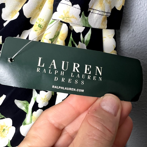 NWT Ralph Lauren Women's Size 10 Holiday All Over Floral Rouched Bodycon Dress - Picture 4 of 16